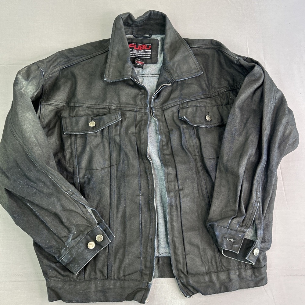 Vintage FUBU Jeans  Denim Jacket Men's Large Y2K Streetwear Baggy READ